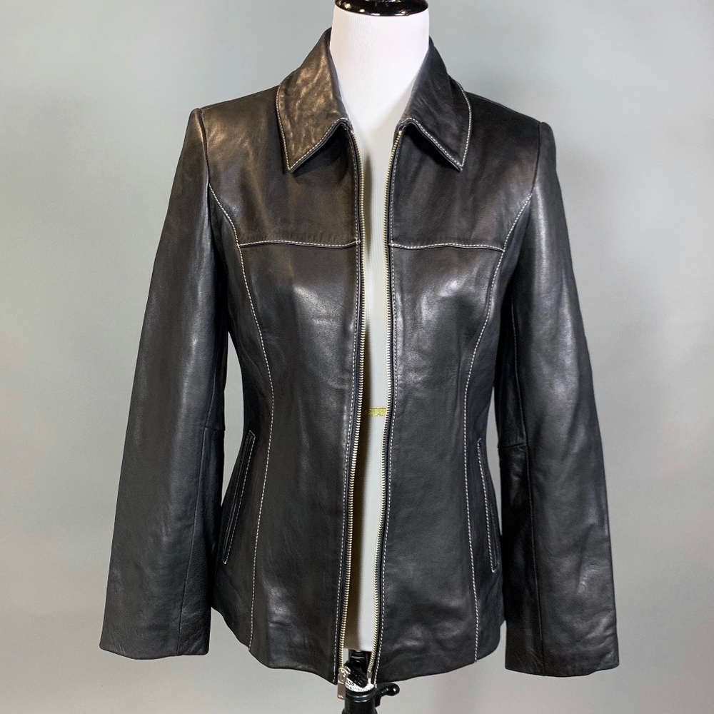 MICHAEL Michael Kors Black Leather Jacket Small